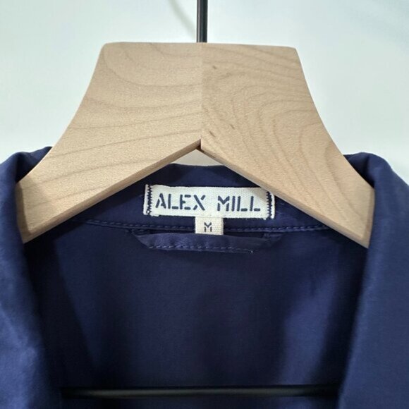 NWT ALEX MILL Standard Short Sleeve Women's Jumpsuit Navy Size M - Picture 3 of 7